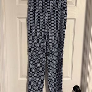 Black, Blue and White Patterned Women's Cropped up! Pants